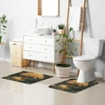 thumbnail image 6 of Toilet Rug Rectangle Bathroom Rugs Non-Slip Soft Plush Machine Washable Contour Bath Mat Golden Tree on River Bank 24x16, 6 of 9