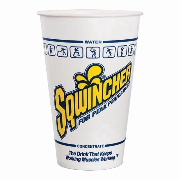 Sqwincher Disposable Cold Cup 12 oz. White, Paper, Pk100 158200101