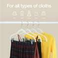 thumbnail image 2 of Home-It 10 Pack Clothes Hangers with Clips Ultra Thin Non Slip Velvet, Ivory, 2 of 7
