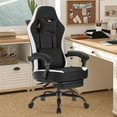thumbnail image 4 of KPUY Computer Gaming Chair - Height Adjustable High Back Ergonomic Desk Seat with Footrest、Headrest and Lumbar Support, Black, 4 of 8