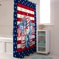 thumbnail image 4 of Watercolor Flowers 4th July Shower Curtain, American Flag Stars Shower Curtain Set with Hooks, Spring Summer Waterproof Fabric Shower Curtains for Bathroom Decor, 72x84 Inch Bath Curtain, 4 of 6