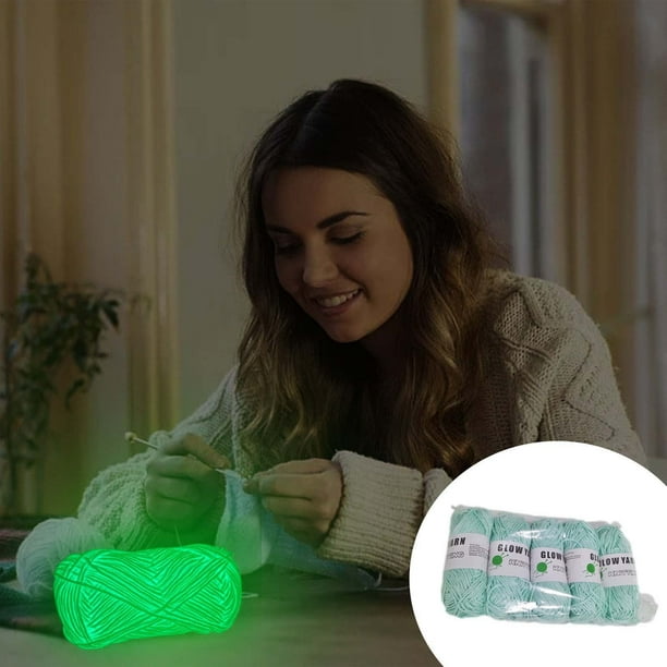 Hilos luminosos In The Dark Yarns, tejidos a mano, hilo tejido en la oscuridad