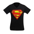 thumbnail image 3 of Superman Black Men's V-Neck T-Shirt-XLarge, 3 of 4