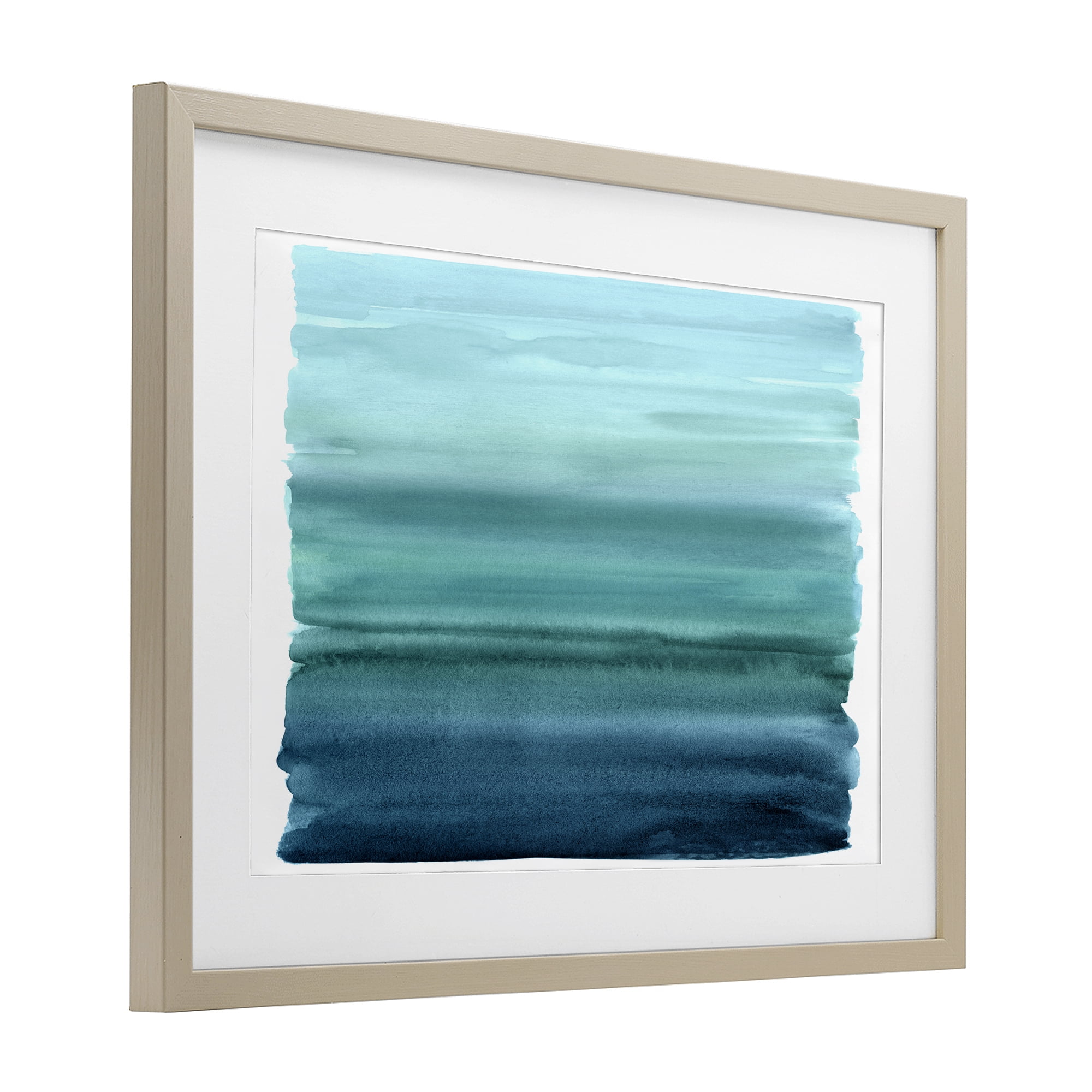 Stupell Industries Ombre Teal Gradient Birch Framed Print Under Glass, design by Allie Corbin