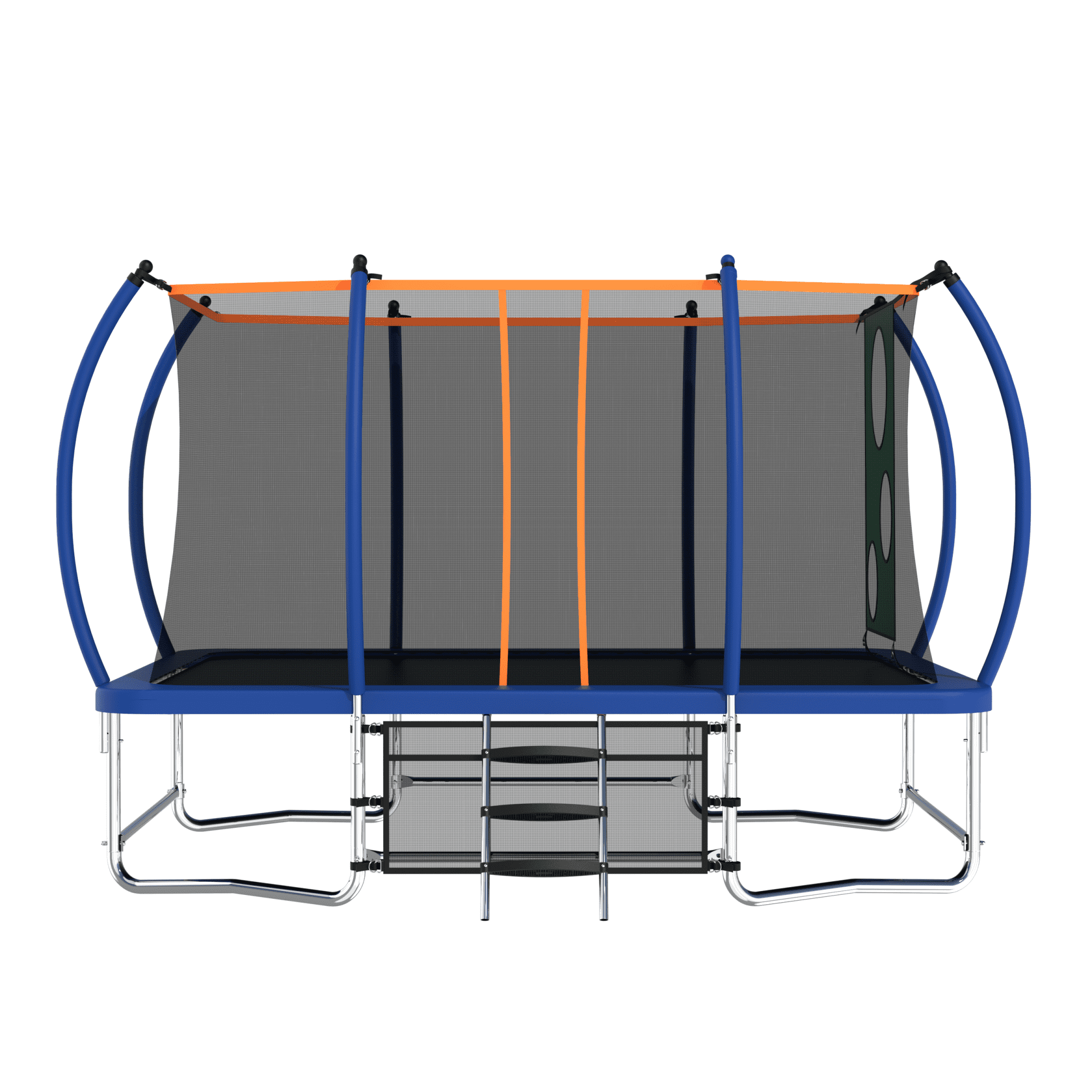 8X14FT Trampoline for Kids and Adults,Large Rectangle Trampoline with Enclosure Net,Blue