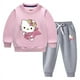 thumbnail image 4 of Hello Kitty nueva ropa para niños pantalones con capucha traje para niños y niñas terciopelo grueso cálido invierno traje de dos piezas de manga larga, 4 of 5