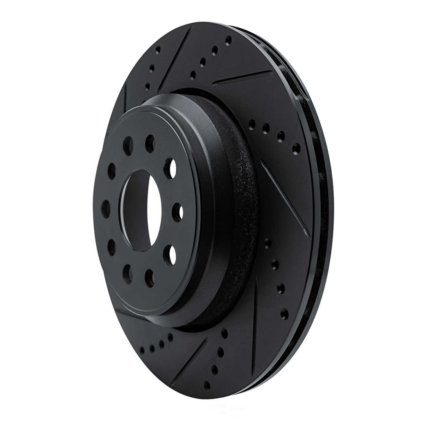 Dynamic Friction Company 633-79003L DFC Brake Rotor - Drilled And Slotted - Black