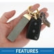 thumbnail image 4 of Llavero de Coche Único Bargains Llavero Universal con Anillo para Llaves de Fob para el Hogar Aleación de Zinc Tono Dorado Gris 1 Juego, 4 of 6