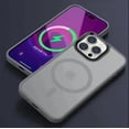thumbnail image 1 of Matte Translucent Frosted Phone Case For IPhone 16 15 14 13 12 11 Pro Max Plus Magnetic Case For Magsafe Wireless Charging Cover Gray For iphone13, 1 of 6