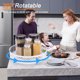 thumbnail image 4 of Organizador giratorio Lazy Susan de Uxcell con altura ajustable para armario de despensa, mesa, blanca, 4 of 7
