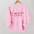 thumbnail image 2 of Womens Valentine's Day Sweatshirt Cute Love Graphic Oversized Crewneck Romantic Gift Pink,Size L, 2 of 6