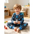 thumbnail image 3 of Aideaone 2-Piece Toddler Boys Pajamas Set Kids Pjs Long Sleeve Tees & Pants Printed Kids Sleepwear 2-6T, 3 of 6