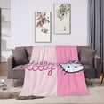 thumbnail image 5 of Hello Kitty Throw Blanket, Cozy Flannel Blankets For Boys Girls, Super Soft Warm Blanket For Couch Sofa Bed, 5 of 9