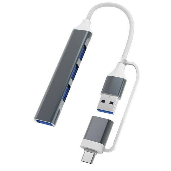 Type C to USB 3.0 Hub 4 Ports 4-in-1 Docking Station Ultra Slim USB Splitter and Play Compatible with MacBook ProAir Surface Pro XPS PC Flash Drive