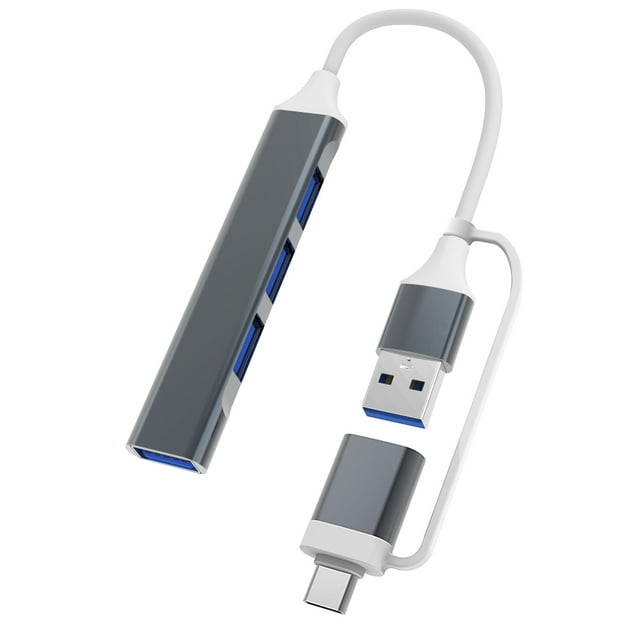 Abody Type C to USB 3.0 Hub 4 Ports 4-in-1 Docking Station Ultra Slim USB Splitter and Play Compatible with MacBook ProAir Surface Pro XPS PC Flash Drive