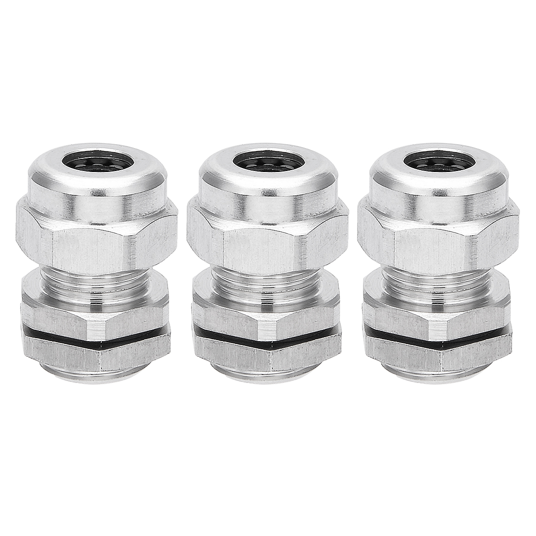 3PCS M16*1.5 Metal Waterproof Connector Fastener Locknut Stuffing Cable