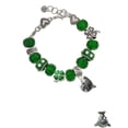 thumbnail image 2 of Delight Jewelry Resin Shark - Green Irish Luck Bead Charm Bracelet, 7.5", 2 of 4
