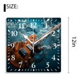 thumbnail image 2 of 12 Inch Wall Clock Battery Operated Silent Clock Decorative for Office, Kitchen, Outdoor, Living Room，Electric Guitar Music Abstract Style, 2 of 4