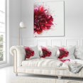 thumbnail image 3 of Designart Dark Red Watercolor Rose Flower - Floral Throw Pillow - 18x18, 3 of 5