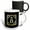 Multicolor, variant on 3drose, Letter B- Image of Monogram with Crown and Blue Star- Not Metal Foil, 11oz Two-tone Black Mug