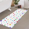 thumbnail image 3 of Kids Rainbow Bath Mat for Bathroom, Colorful Geometric Cute Polka Dot Floor Rugs Mats Non Slip Bathroom White Modern Decor Accessories 17X48 Inches Kitchen Bedroom Indoor, 3 of 7
