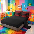 thumbnail image 3 of meiyoeat gradient Letter Pattern 7 Pieces Full Size Bedding Sets,Black Red Monogram R Full Size Bed in a Bag,Black Reversible, 3 of 7
