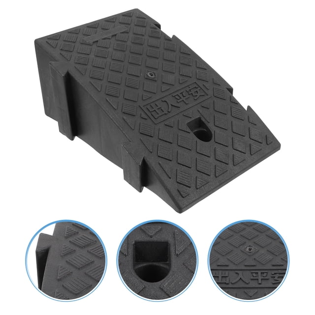 LOLIPPYY Plastic Outdoor Slope Ramp Mat for Car Use Lightweight and Portable with Texture Black 39.5 x 19.5 Inches