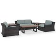 thumbnail image 1 of Afuera Living Modern 6 Piece Wicker Patio Sofa Set in Brown and Mist, 1 of 8