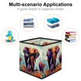 thumbnail image 2 of Elephant Foldable Toy Box Organizer Bins Storage Cubes with Handle, 10.8"x10.5"x10.6", Large Capacity, 2 of 6