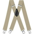 thumbnail image 1 of SURJDE Pantalon à Bretelles pour Hommes avec Bretelles Réglables 2 Pouces de Large 4 Clips Robustes pour Hommes Style X, 1 of 7