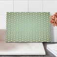 thumbnail image 2 of Geometric Cutting Board, Modern and Futuristic Style of Repeating Triangular Ornaments, Decorative Tempered Glass Cutting and Serving Board, Small Size, Pale Camel White, by Ambesonne, 2 of 5