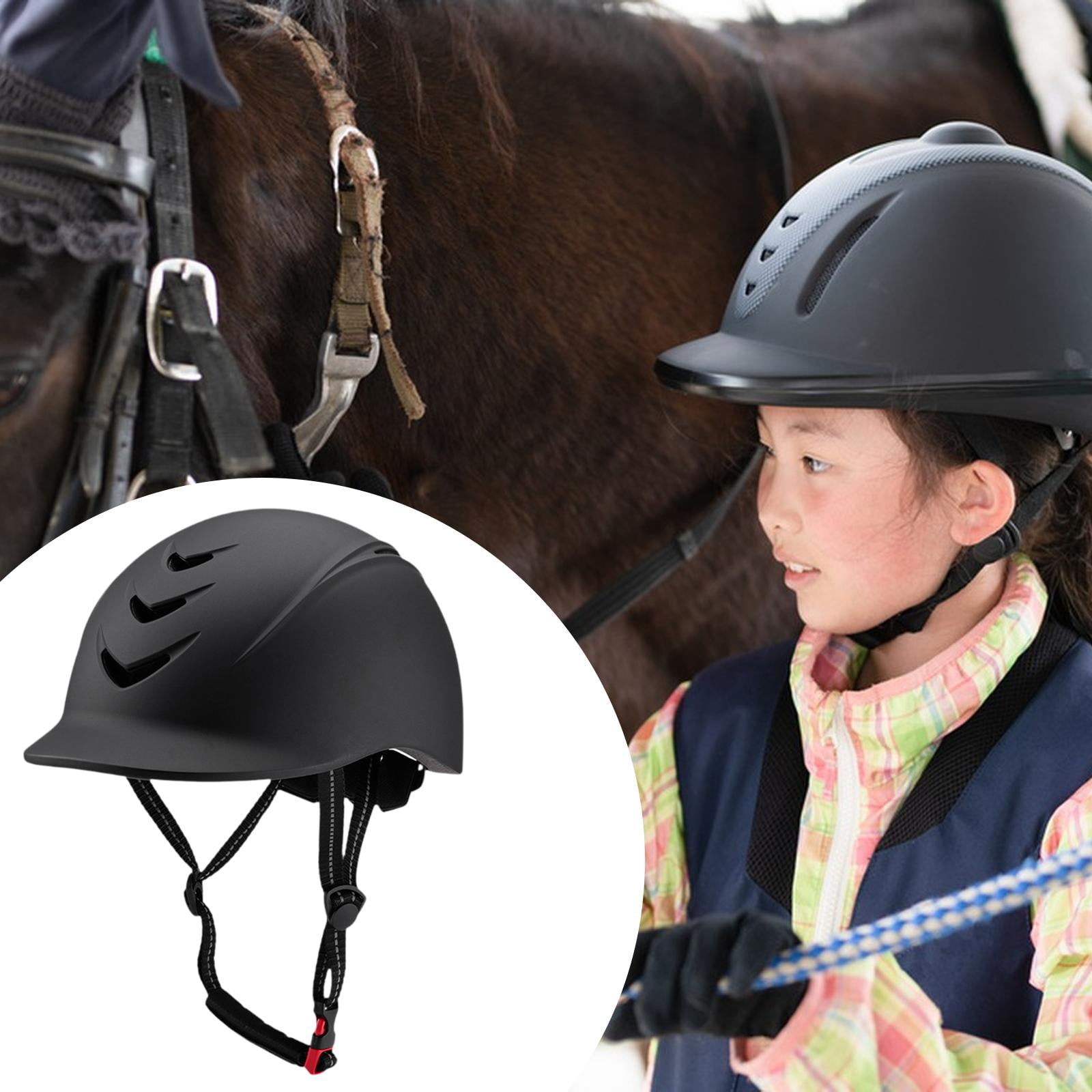 GARENDE Equestrian Helmet Adjustable with Removable Liner Summer Horse Riding Helmet black