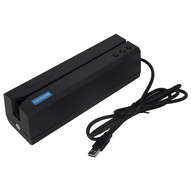Sidaley Lector de banda magnética Lector de tarjeta magnética de 3 pistas Lector de tarjeta de crédito mini USB con función de recordatorio para Electrónica