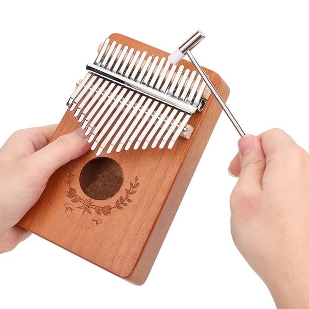 Kalimba De 17 Teclas, Piano De Pulgar Kalimba De Caoba, Piano De Dedo Portátil, Marcas De Notas Musicales Grabadas Con Láser, Instrumento Musical Para Principiantes