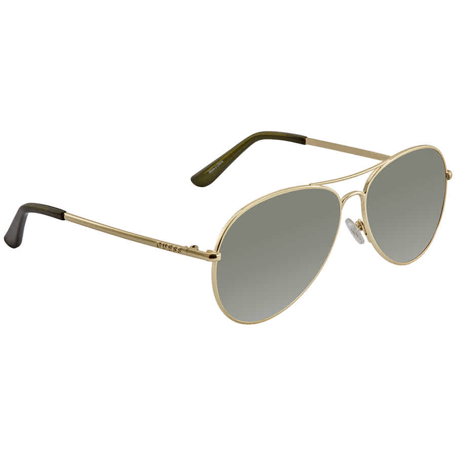 Guess Grey Polarized Aviator Unisex Sunglasses GU692532H58