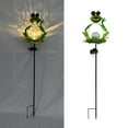thumbnail image 4 of Zxsyw Solar Garden Lights Frog Decoration, Outdoor Patio Lamp with Glass Crackle Design, Decorative Yard Lights for Lawn and Garden, 4 of 5