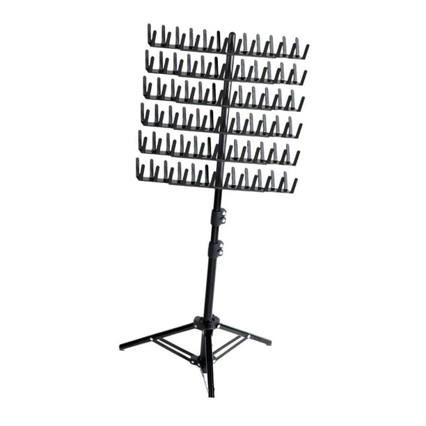 Perchero ajustable para trenzas, 144 pinzas, expositor para trenzas negro