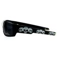 thumbnail image 3 of Locs Skull Print Rectangular Gangster Cholo Sport All Black Sunglasses Silver, 3 of 4
