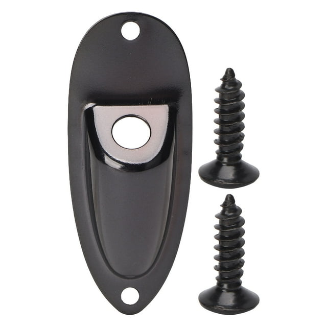 Conector de guitarra Jadeshay placa de enchufe Negro Metal