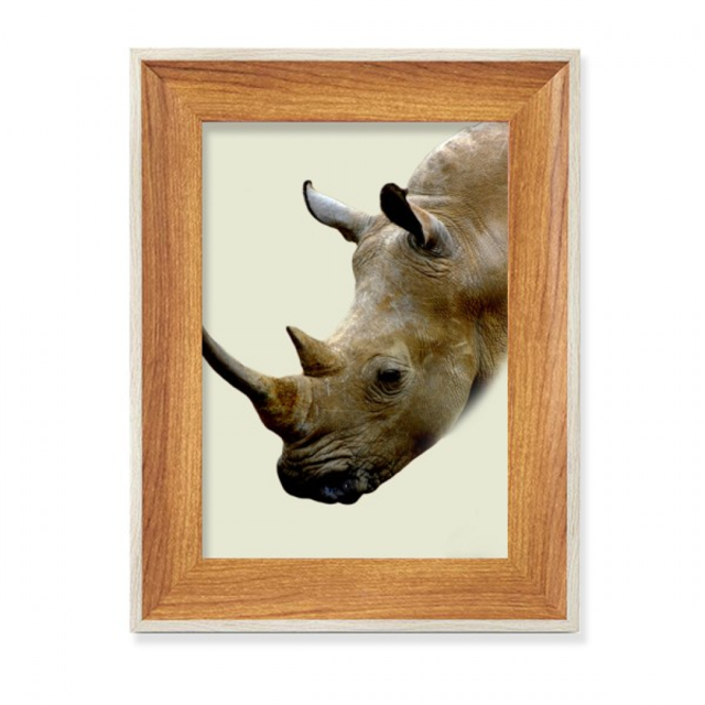 Rhinoceros Horn Side Ear Desktop Wooden Photo Frame Display Picture Art Painting Multiple Sets