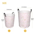 thumbnail image 5 of Balery Rainboe And Rabbit Round Laundry Basket with Handles Waterproof Freestanding Laundry Hamper for Clothes Toys in the Dorm and Family-Small, 5 of 8