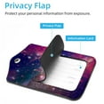 thumbnail image 3 of Square 2Pack PU Leather Galaxy Cruise Luggage Tag with Privacy Cover and Stainless Steel Ring - Suitable for Travel Handbags Backpacks Luggage Tags, 3 of 6