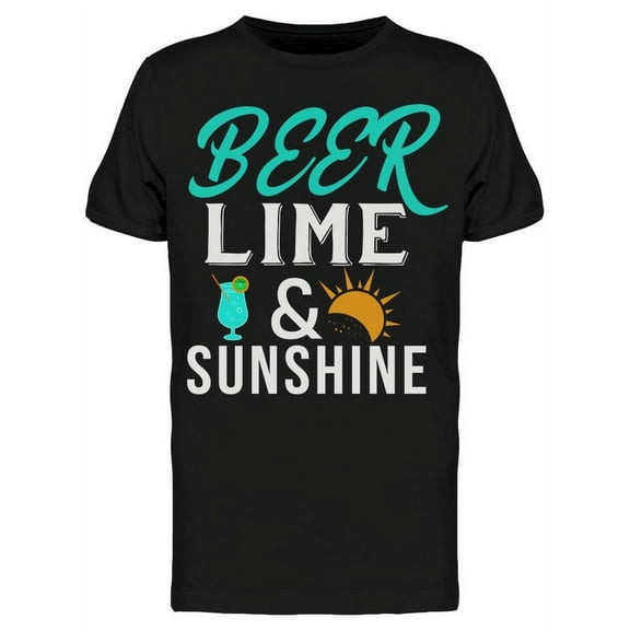 Beer, Lime And Sunshine T-Shirt Men -Image by Shutterstock, Male 3X-Large