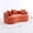 Orange / Foam, variant on Crescent-shaped sofa, modern low-back design with deep, Gray / Foam