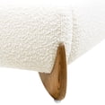 thumbnail image 7 of White Boucle King Platform Bed, Puffy Design, With Foam Filler And Mid-century Solid Ash Wood Legs For An Artistic Bedroom Size Bed In Boucle, Collection, Soft Headboard Strong, 7 of 7
