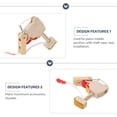 thumbnail image 3 of KONTONTY 2Pcs Wooden Piano Hammer Butts for Vertical Piano Khaki Durable Repair Accessories, 3 of 8