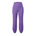 thumbnail image 5 of VBVC Women's High Waisted Yoga Joggers , Soft Stretchy Workout Pants For Women , Ladies' Casual Running Gym Trousers with Pockets, *Purple , X-Large, 5 of 7