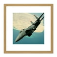 thumbnail image 1 of Military USA USAF F-15E Strike Eagle Jet Fighter 8X8 Inch Square Wooden Framed Wall Art Print Picture with Mount, 1 of 4