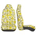 thumbnail image 3 of JUNZAN Banana Print 2pcs Seat Covers,Universal Fit Sedans,Cars,Vans,SUV,Truck, 3 of 7