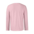 thumbnail image 5 of Domuza Men's Long Sleeve Tee Shirts Crew Neck Cotton Casual Basic Thermal Undershirt Soft Lightweight Slim Fit Stretch T-Shirt Pink M, 5 of 7